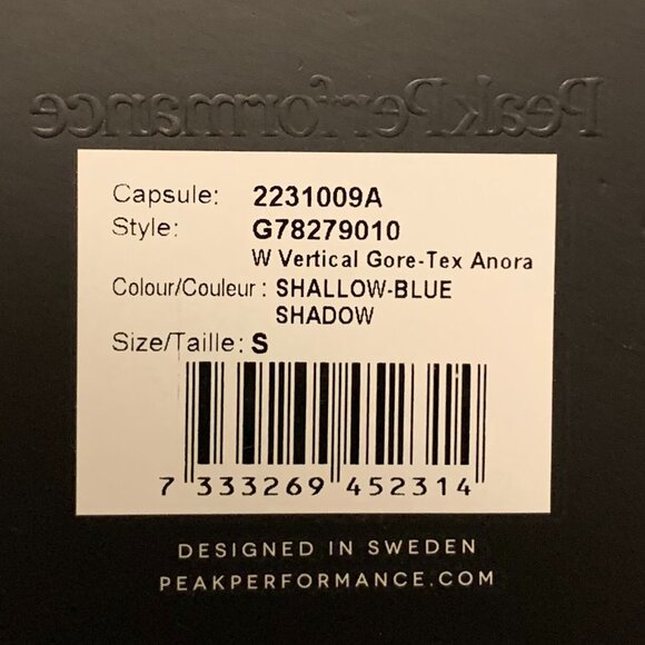 NWT GORE-TEX Peak Performance Vertical Anorak Jacket - Picture 8 of 8